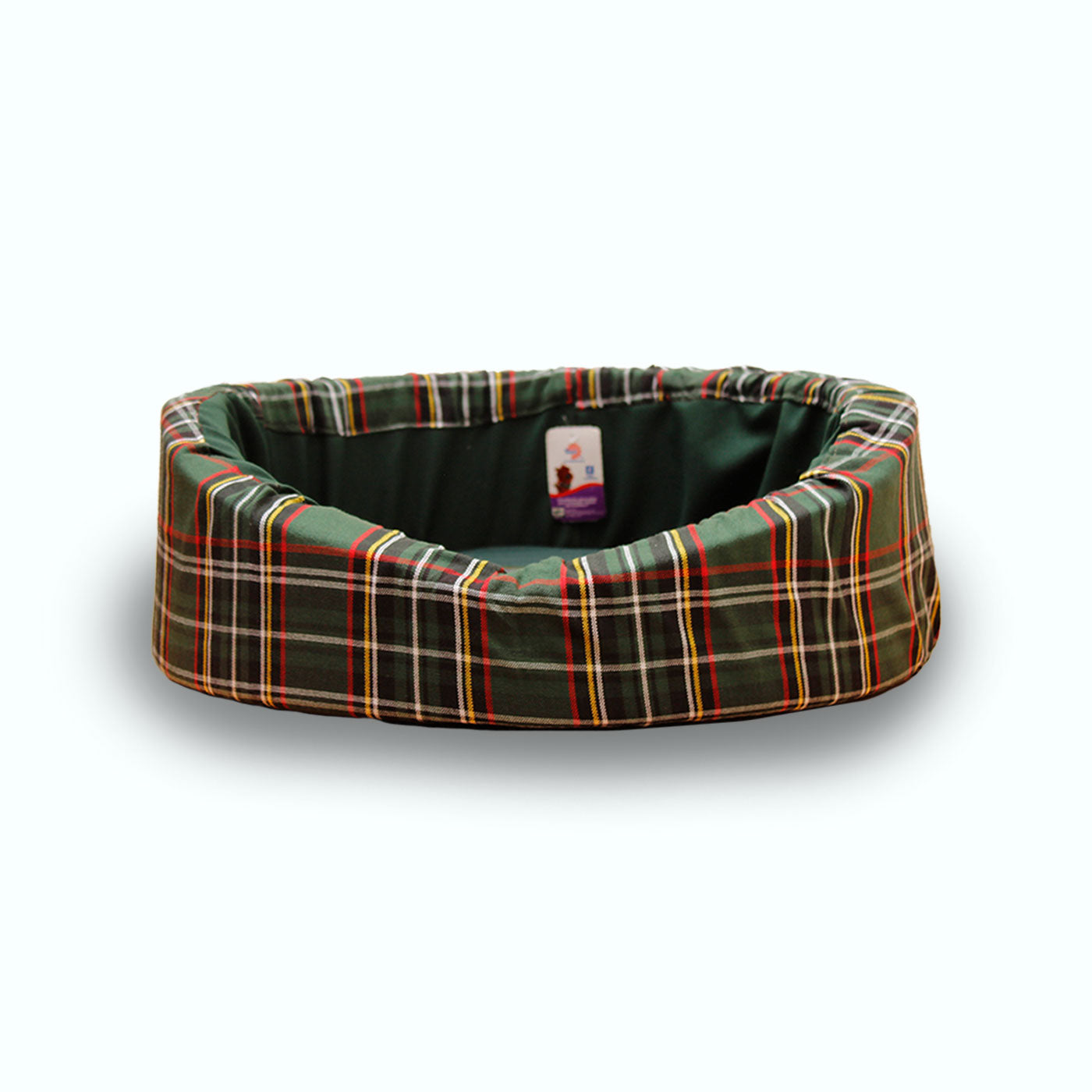 CAMA REDONDA TELA ESCOCESA