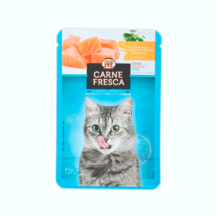 ALIMENTO HUMEDO CARNE FRESCA SALMON-ATUN 85 GR