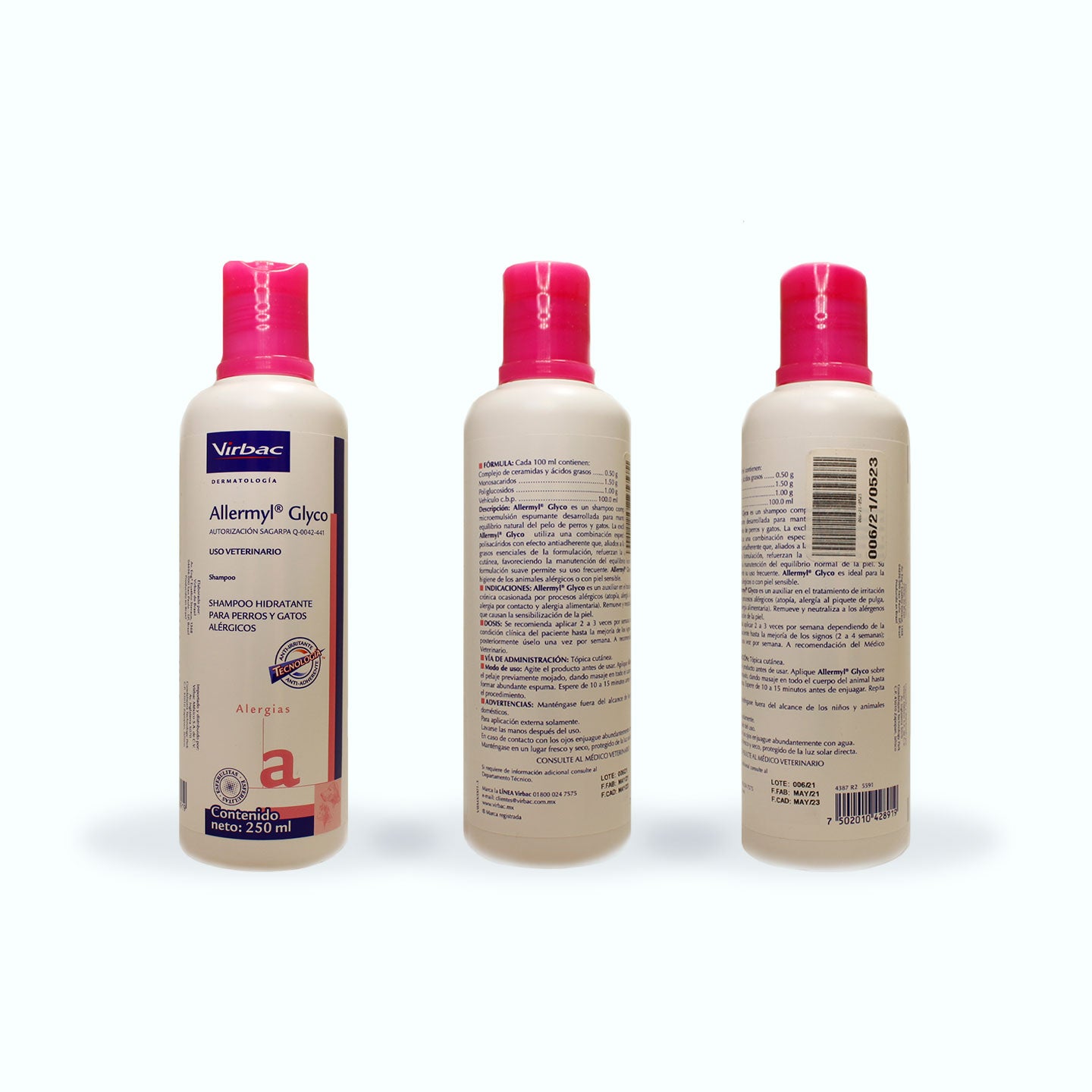 DERMATOLÓGICO SHAMPOO ALLERMYL GLYCO FCO. 250 ML