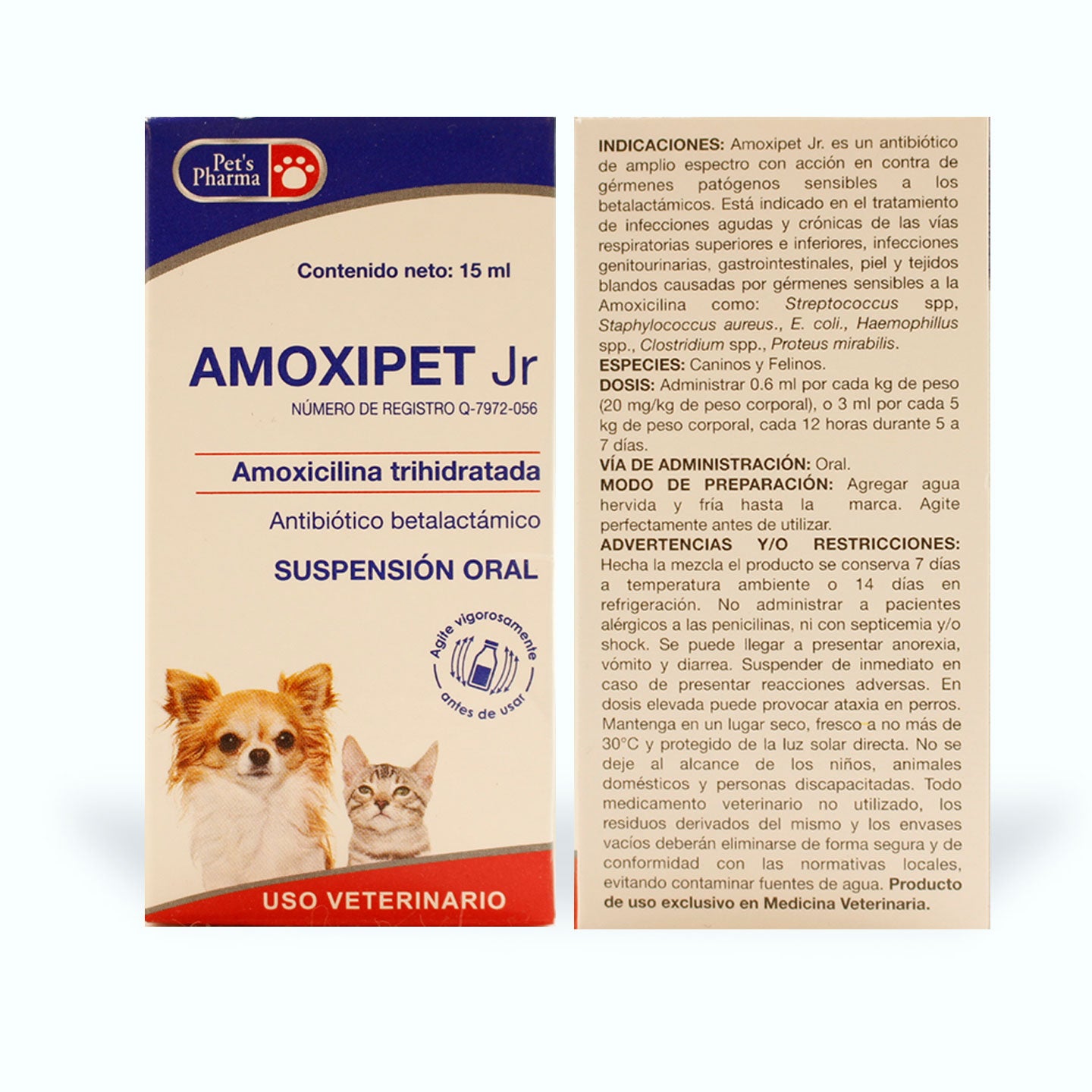 ANTIBIÓTICO AMOXIPET JR 15 ML