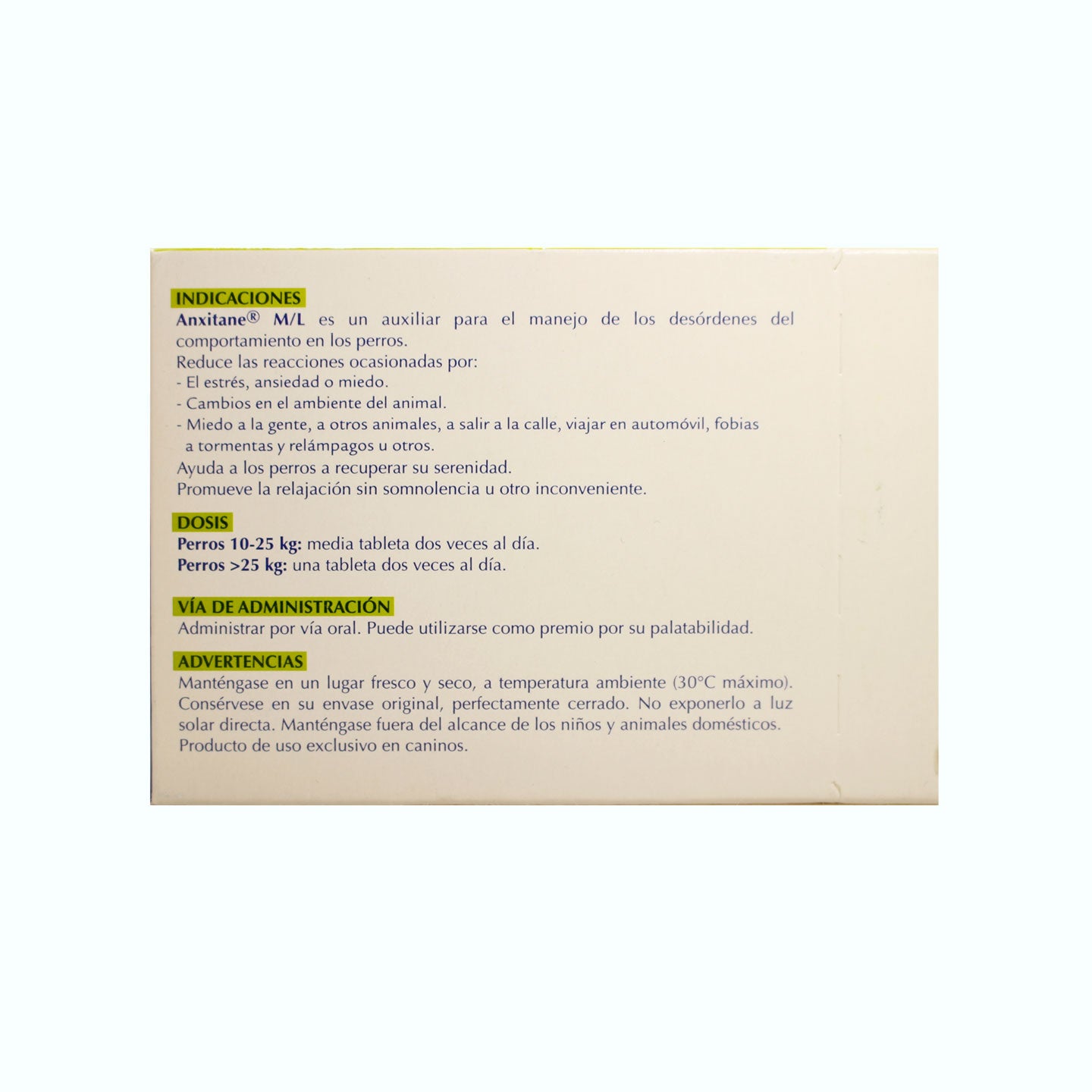 SUPLEMENTO NATURAL ANXITANE 30 TABLETAS