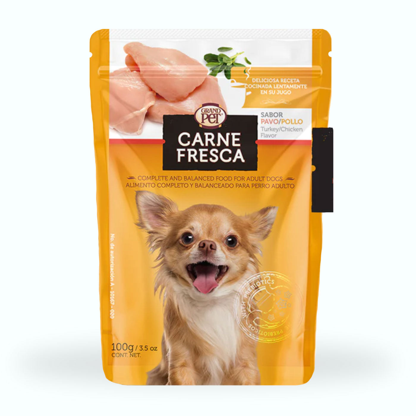ALIMENTO HÚMEDO EN SOBRE CARNE FRESCA PARA PERRO 100 GR