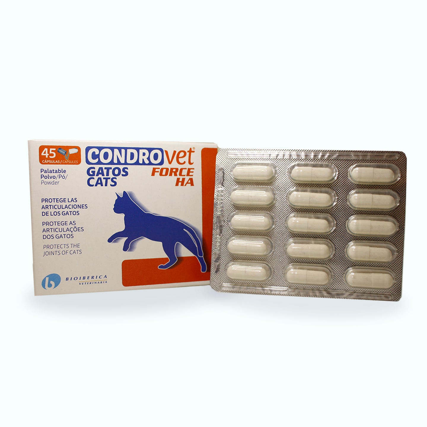 NUTRACÉUTICO CONDROVET FORCE HA CATS 45 CAPS