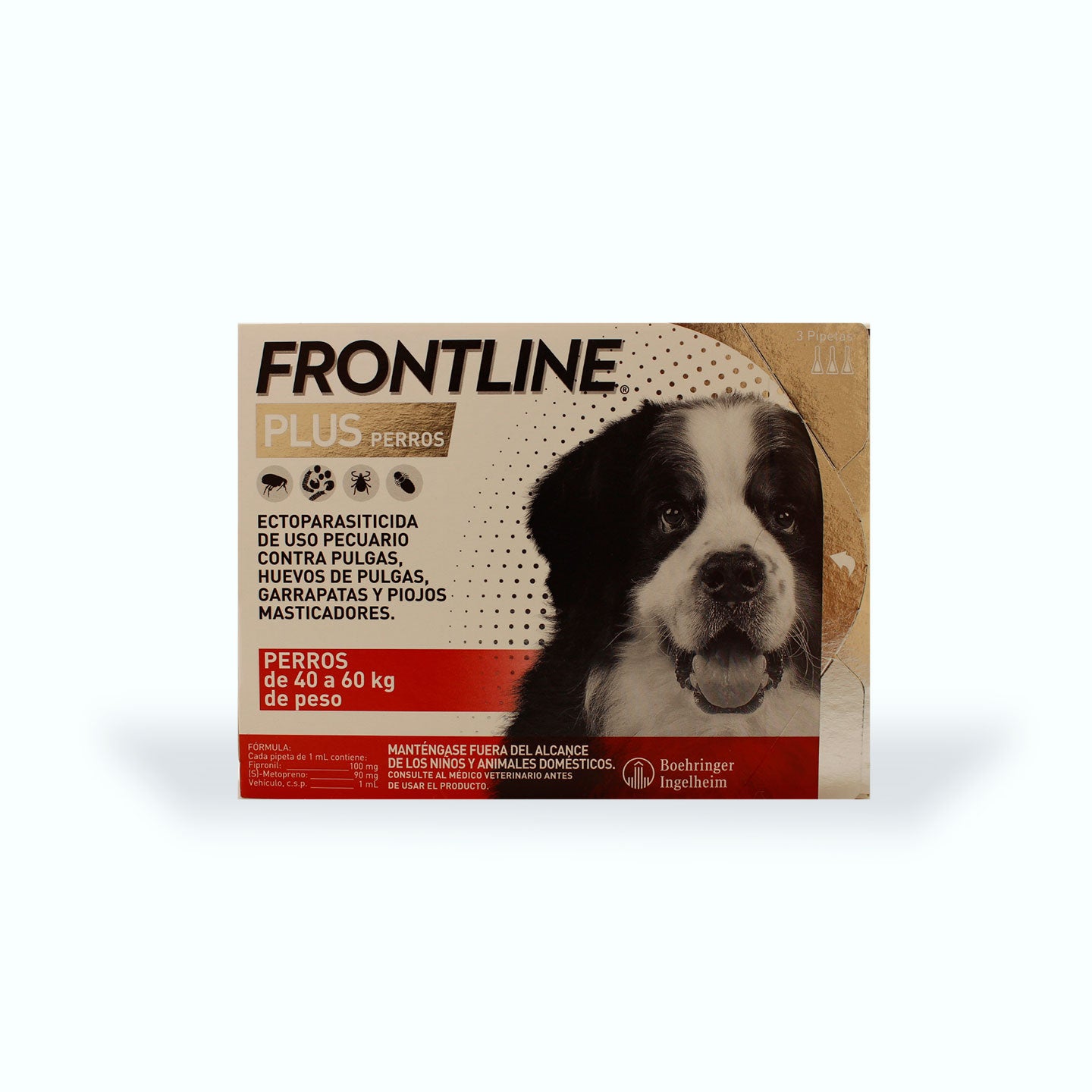 ANTIPULGAS FRONTLINE PLUS 3 PIPETAS PERRO