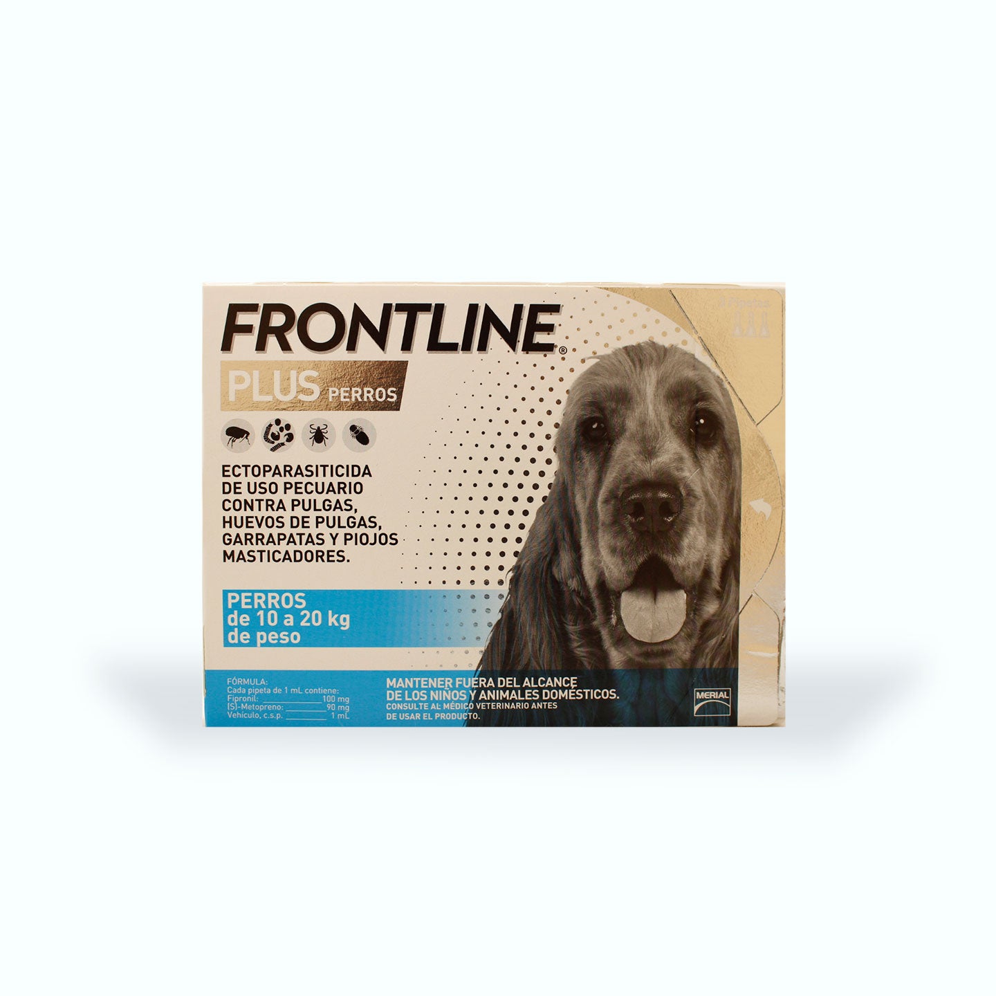ANTIPULGAS FRONTLINE PLUS 3 PIPETAS PERRO