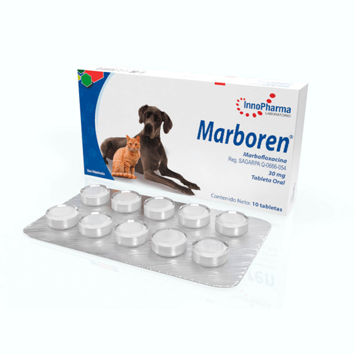 ANTIBIÓTICO MARBOREN 30 MG 10 TABLETAS