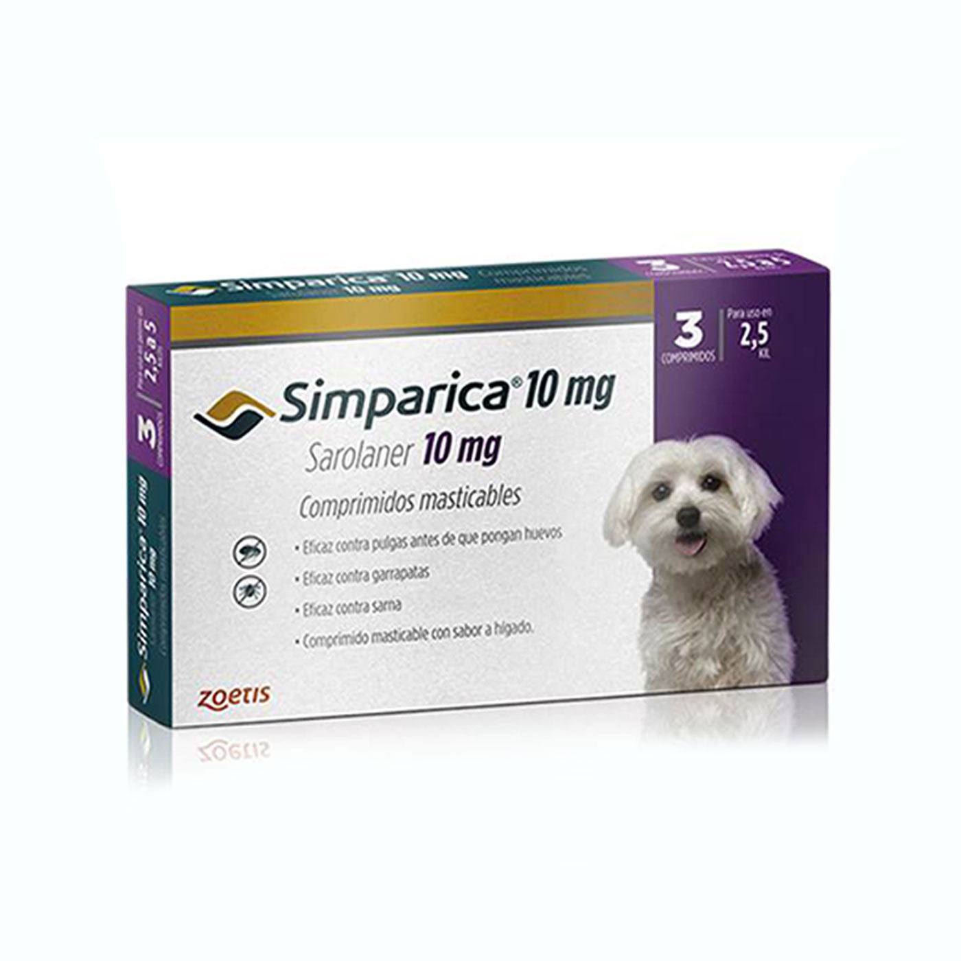 ANTIPULGAS SIMPÁRICA 3 COMPRIMIDOS