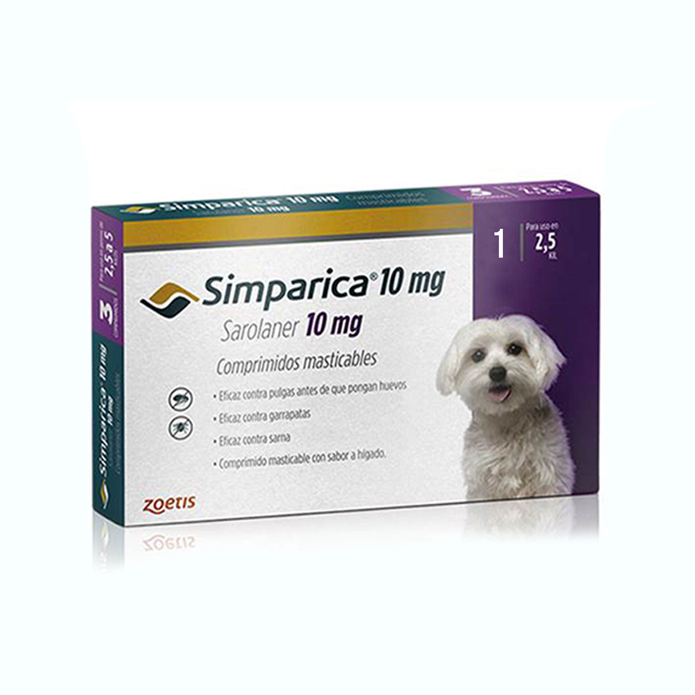 ANTIPULGAS SIMPÁRICA 1 COMPRIMIDO