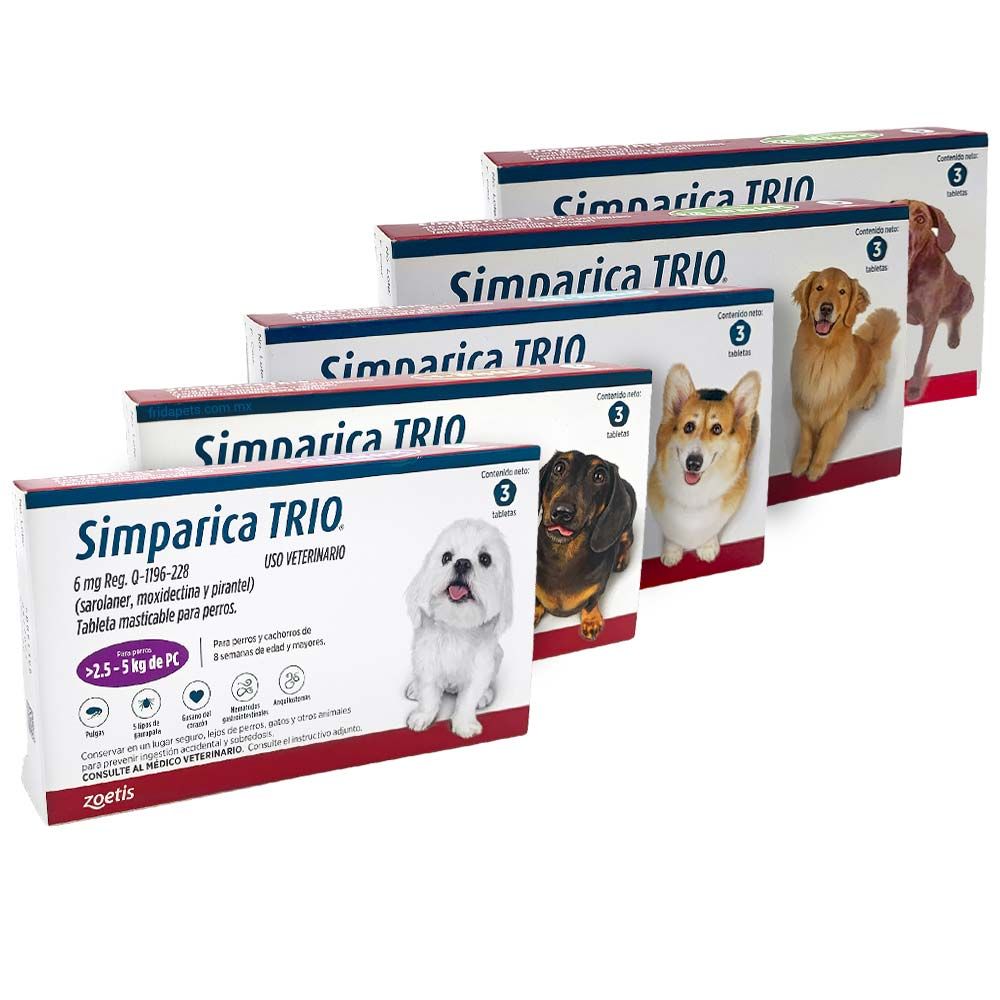 ANTIPULGAS SIMPÁRICA TRÍO 3 COMPRIMIDOS