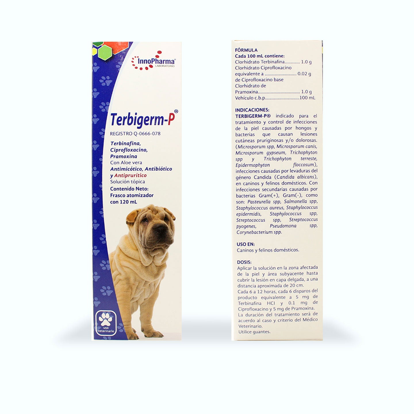 ANTIMICÓTICO TERBIGERM-P SOL. TOPICA 120 ML