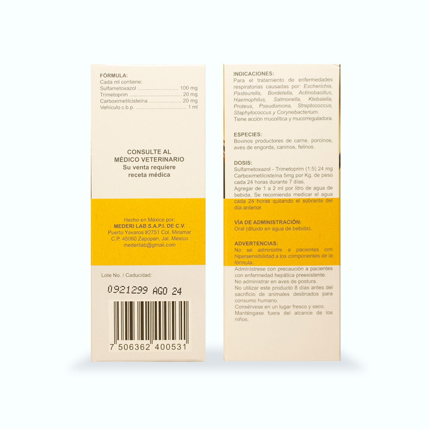 ANTIMICROBIANO TRISUL-C SOLUCIÓN ORAL PARA AGUA DE BEBIDA