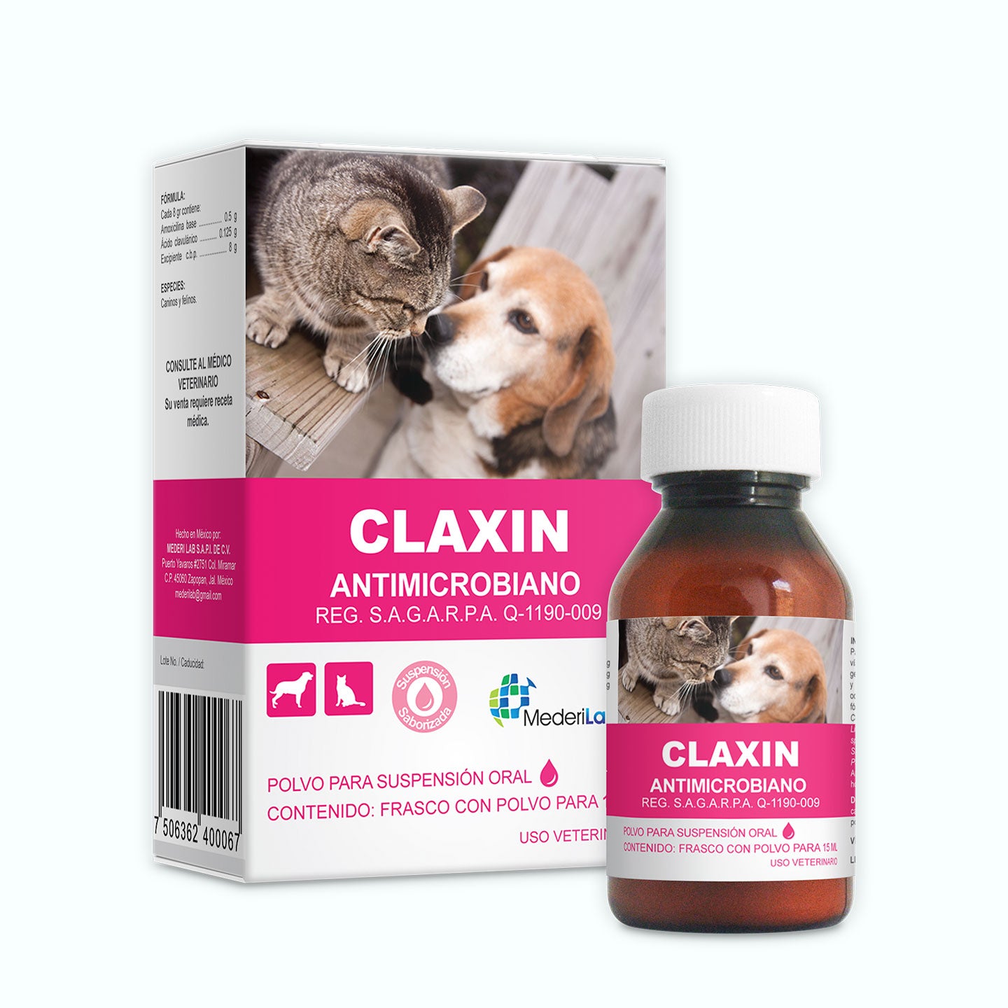 ANTIMICROBIANO CLAXIN POLVO PARA 15 ML SUSPENSIÓN ORAL