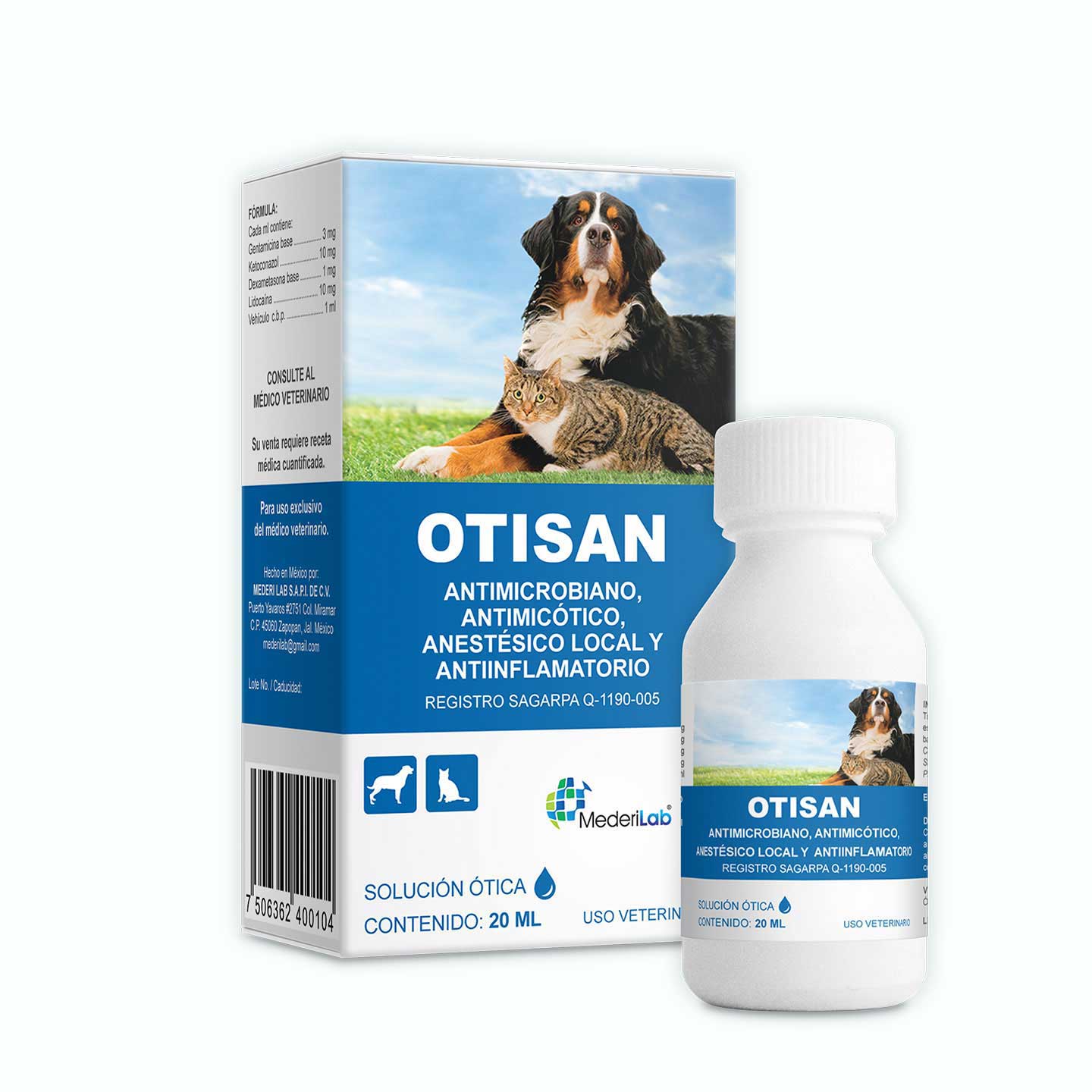 ANTIMICROBIANO ANESTESICO LOCAL OTISAN 20 ML