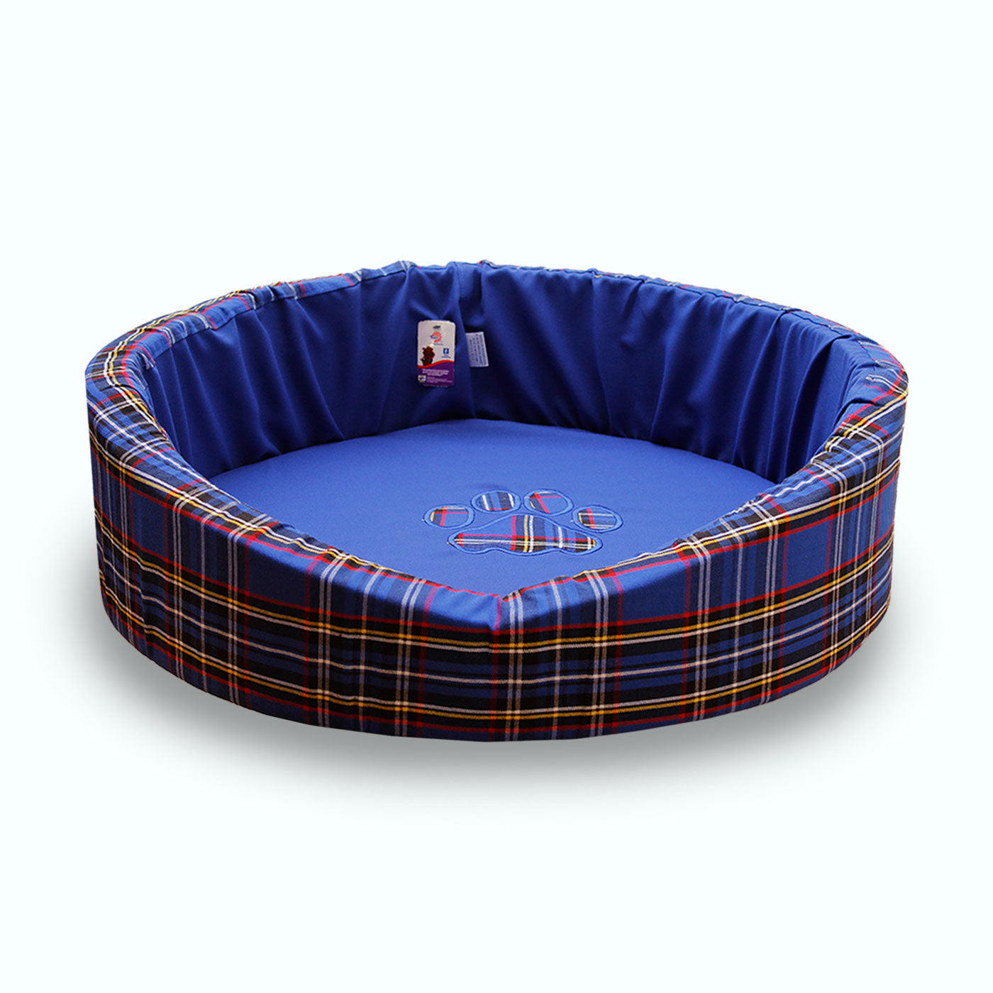 CAMA REDONDA TELA ESCOCESA