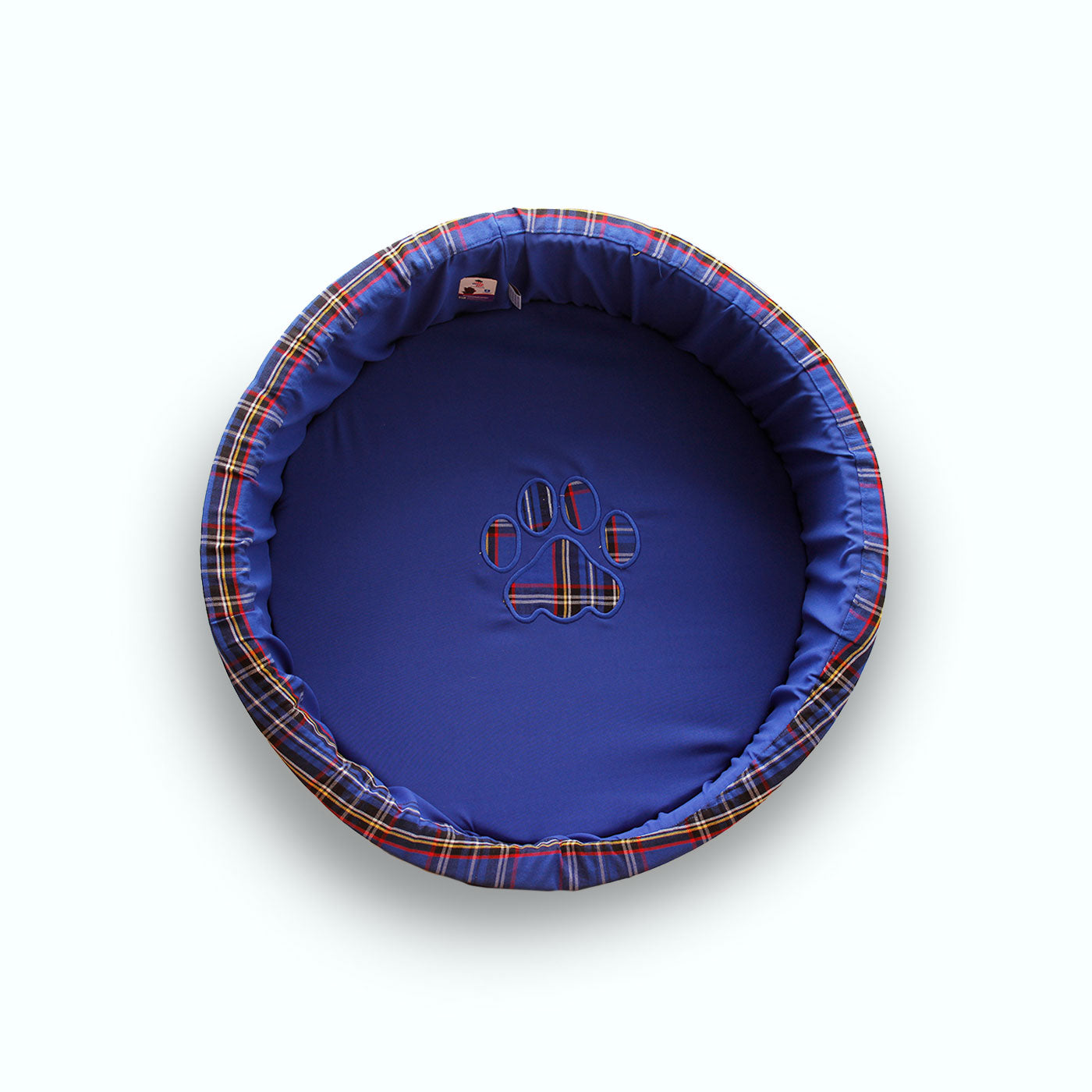 CAMA REDONDA TELA ESCOCESA