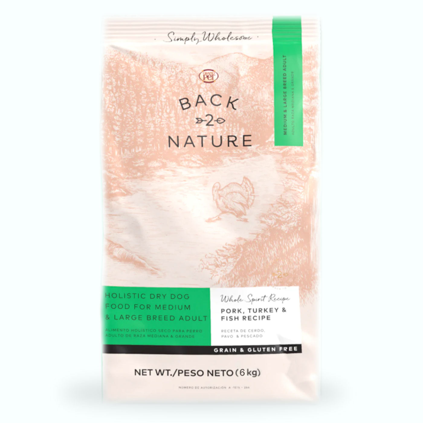 ALIMENTO BACK 2 NATURE RAZA MEDIANA Y GRANDE