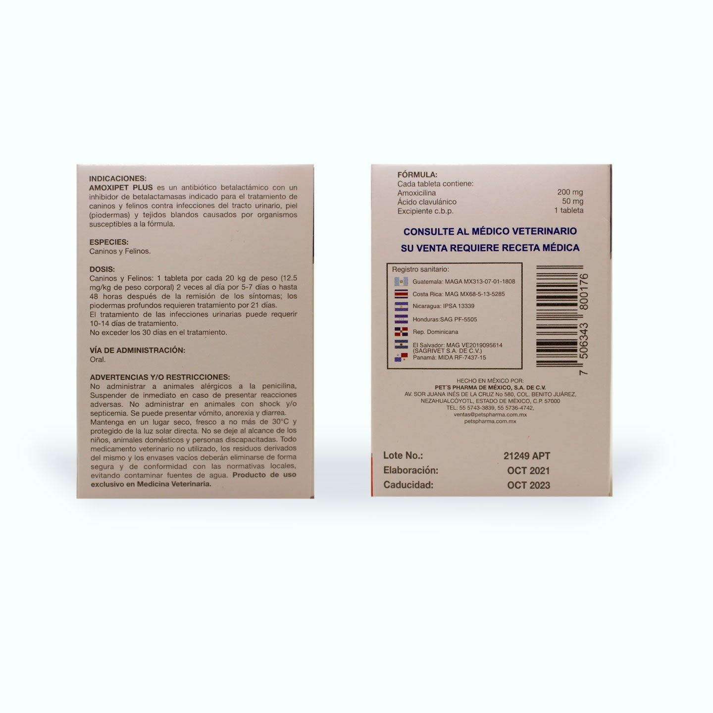 ANTIBIÓTICO AMOXIPET PLUS TABLETAS