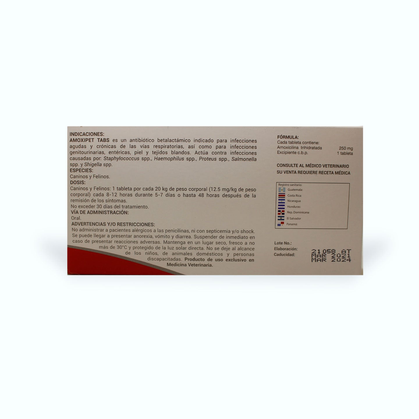 ANTIBIÓTICO AMOXIPET TABLETAS c/30 tabs