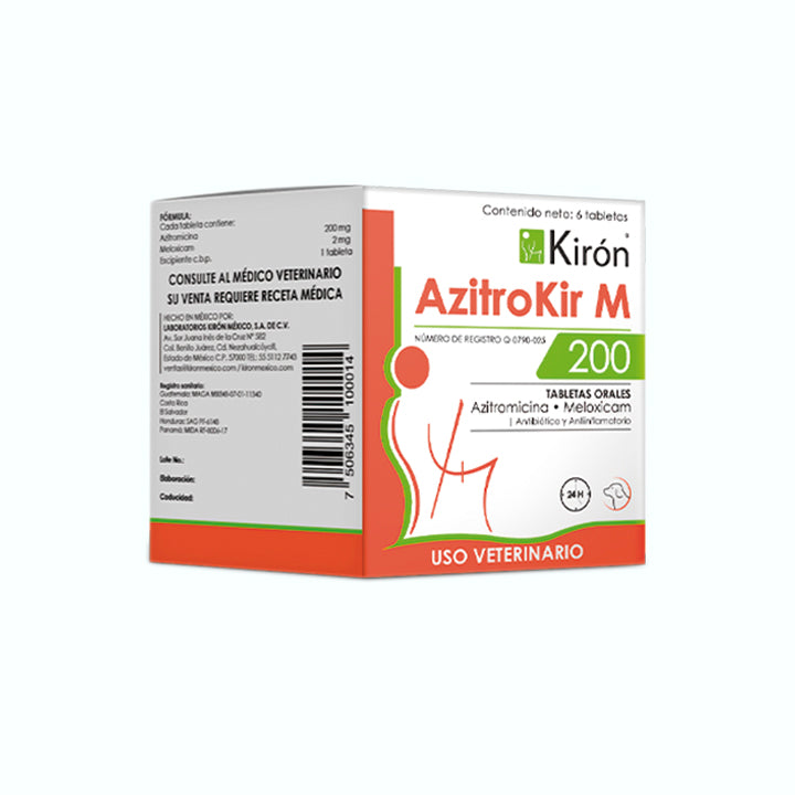 ANTIBIÓTICO AZITROKIR M CAJA 6 TABLETAS