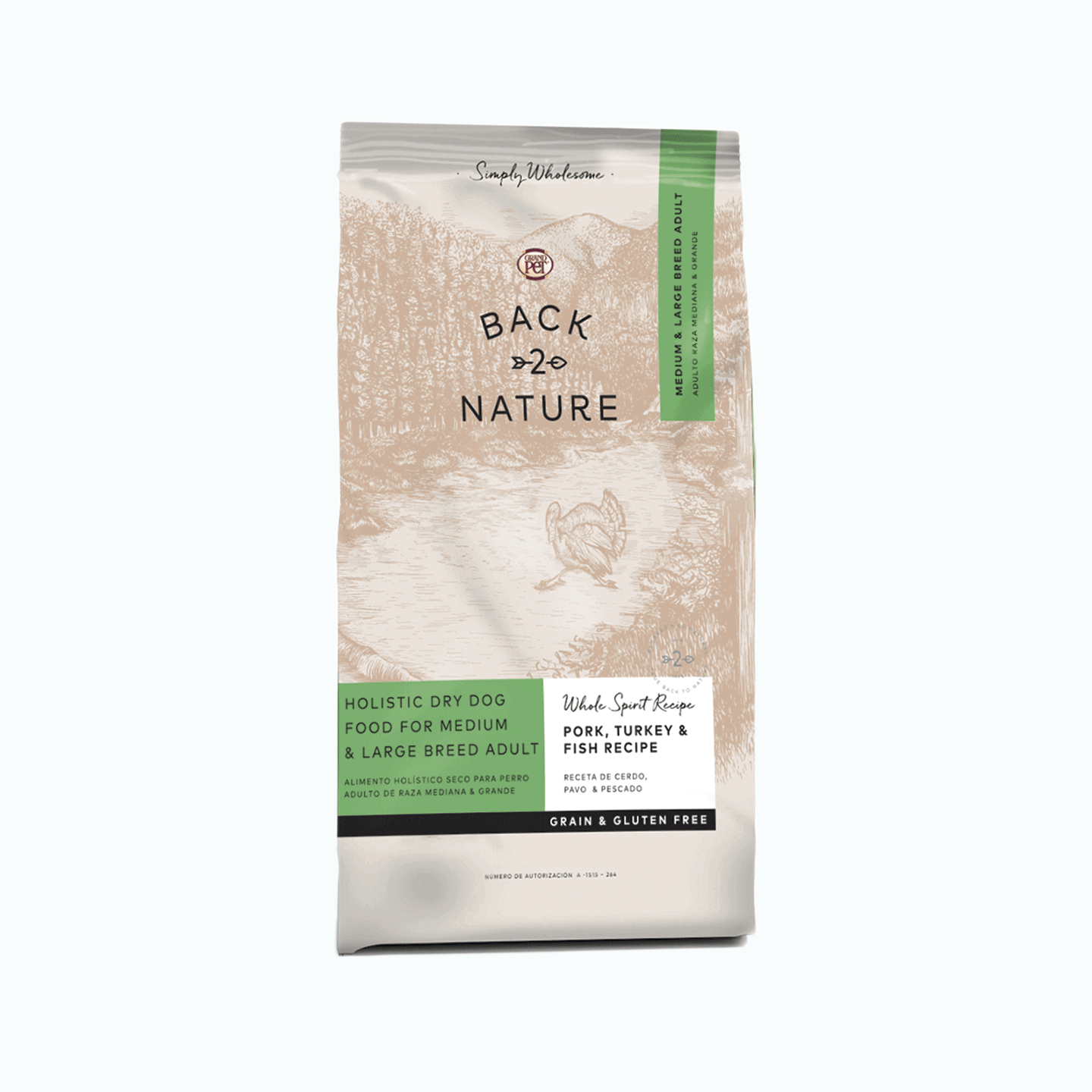 ALIMENTO BACK 2 NATURE RAZA MEDIANA Y GRANDE