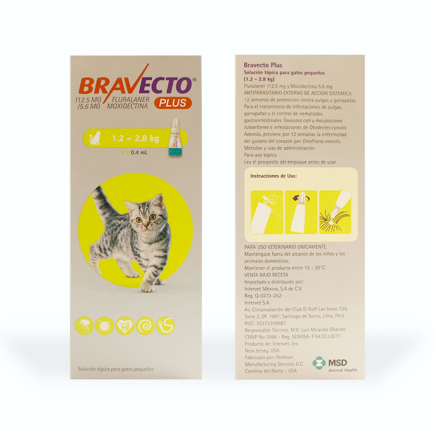 ANTIPULGAS BRAVECTO PLUS GATO