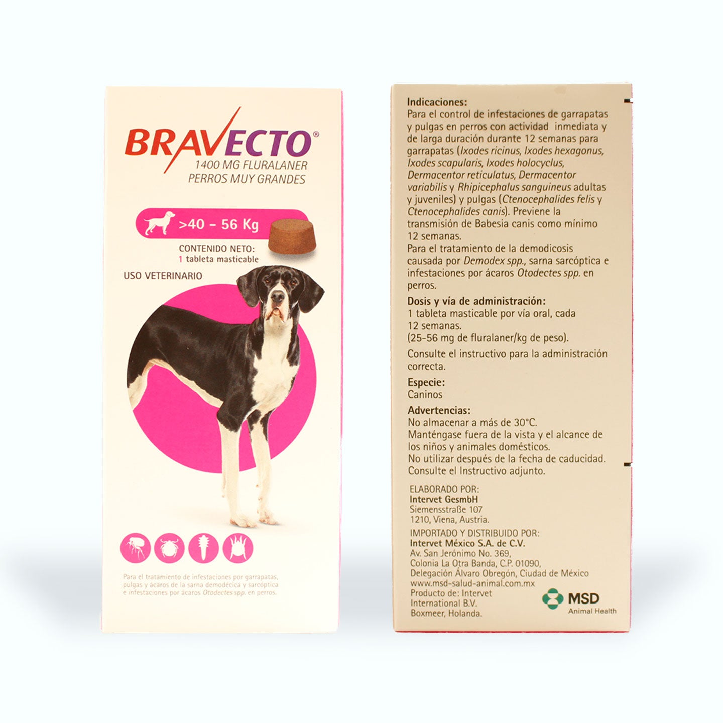 ANTIPULGAS BRAVECTO TABLETA PERRO