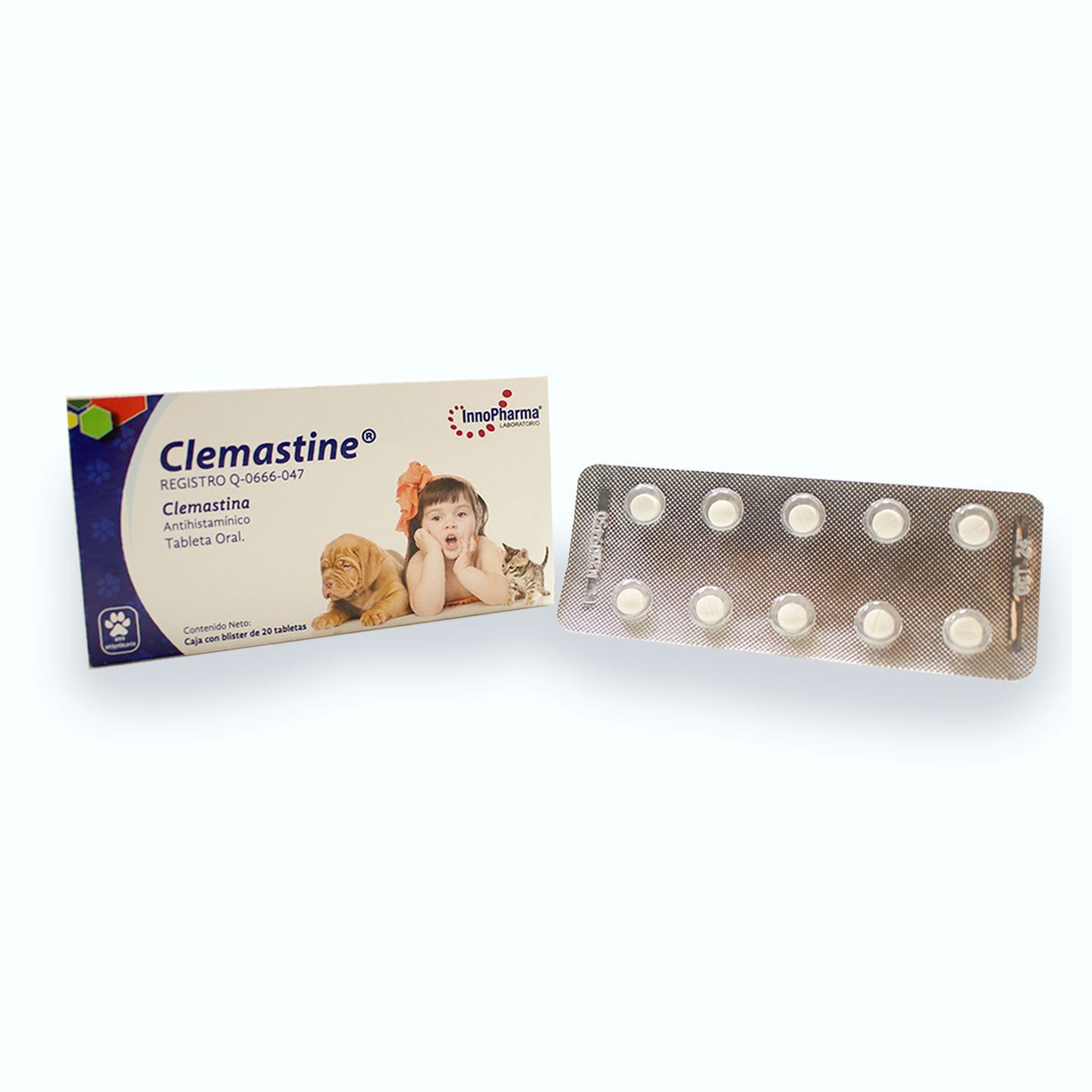 ANTIHISTAMÍNICO CLEMASTINE 1MG 20 TABL