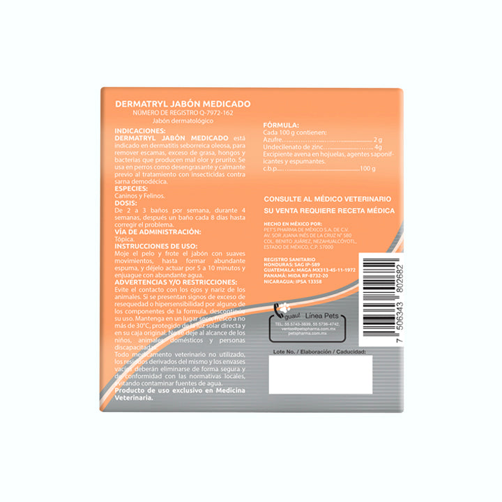 JABÓN DERMATOLÓGICO DERMATRYL MEDICADO 100 GR
