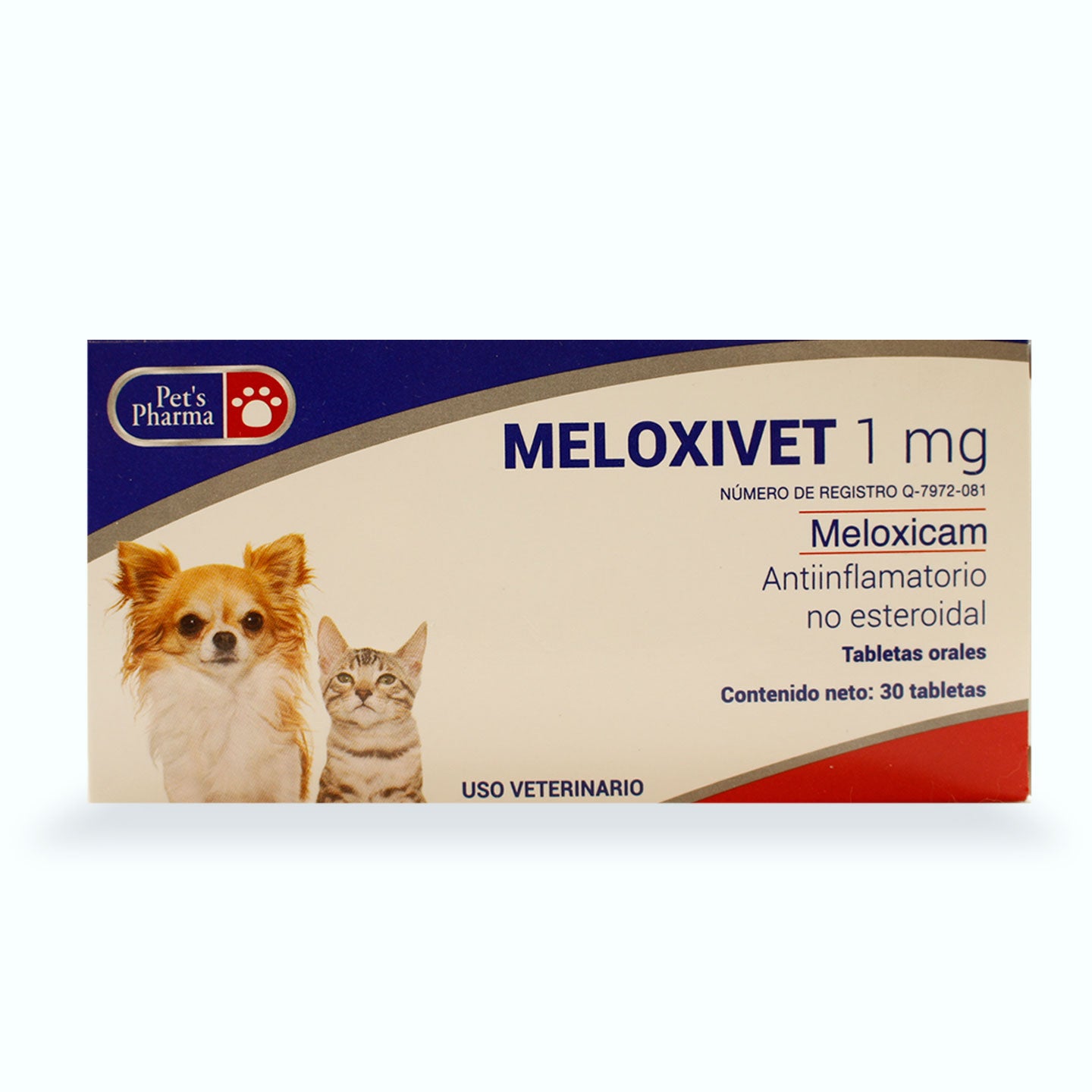 ANTIINFLAMATORIO NO ESTEROIDEO MELOXIVET 30 TABLETAS