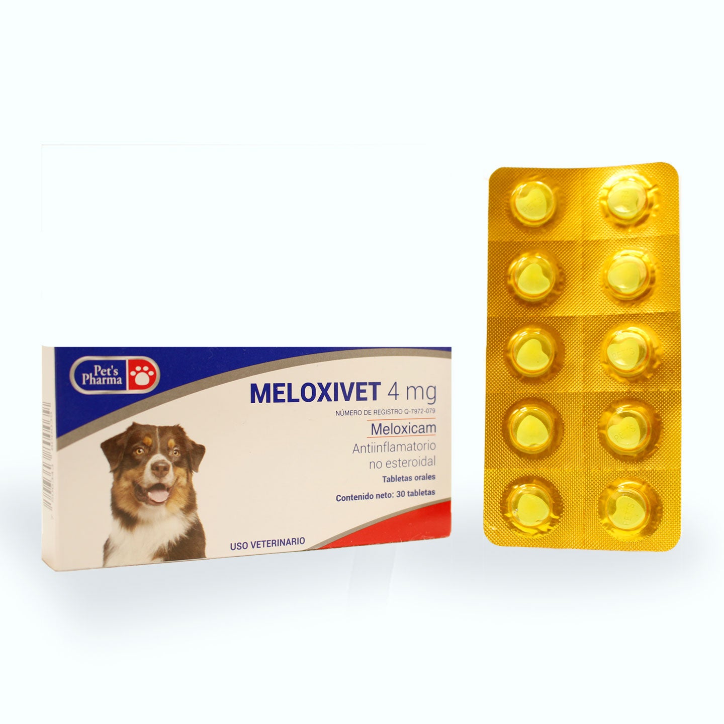 ANTIINFLAMATORIO NO ESTEROIDEO MELOXIVET 30 TABLETAS
