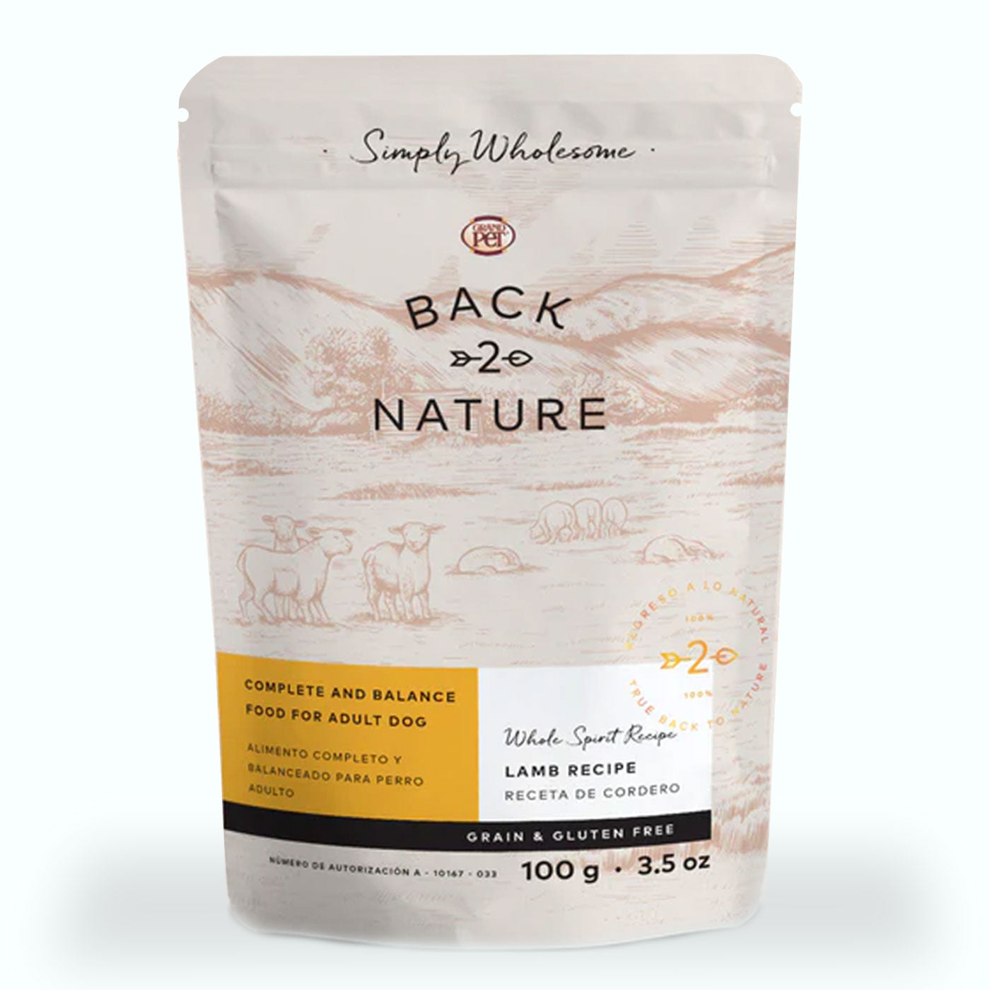 ALIMENTO HÚMEDO EN SOBRE BACK 2 NATURE 100 GR