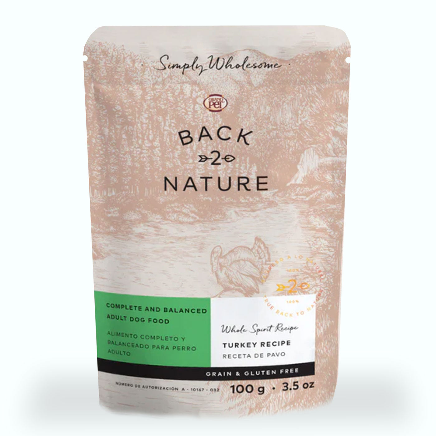 ALIMENTO HÚMEDO EN SOBRE BACK 2 NATURE 100 GR