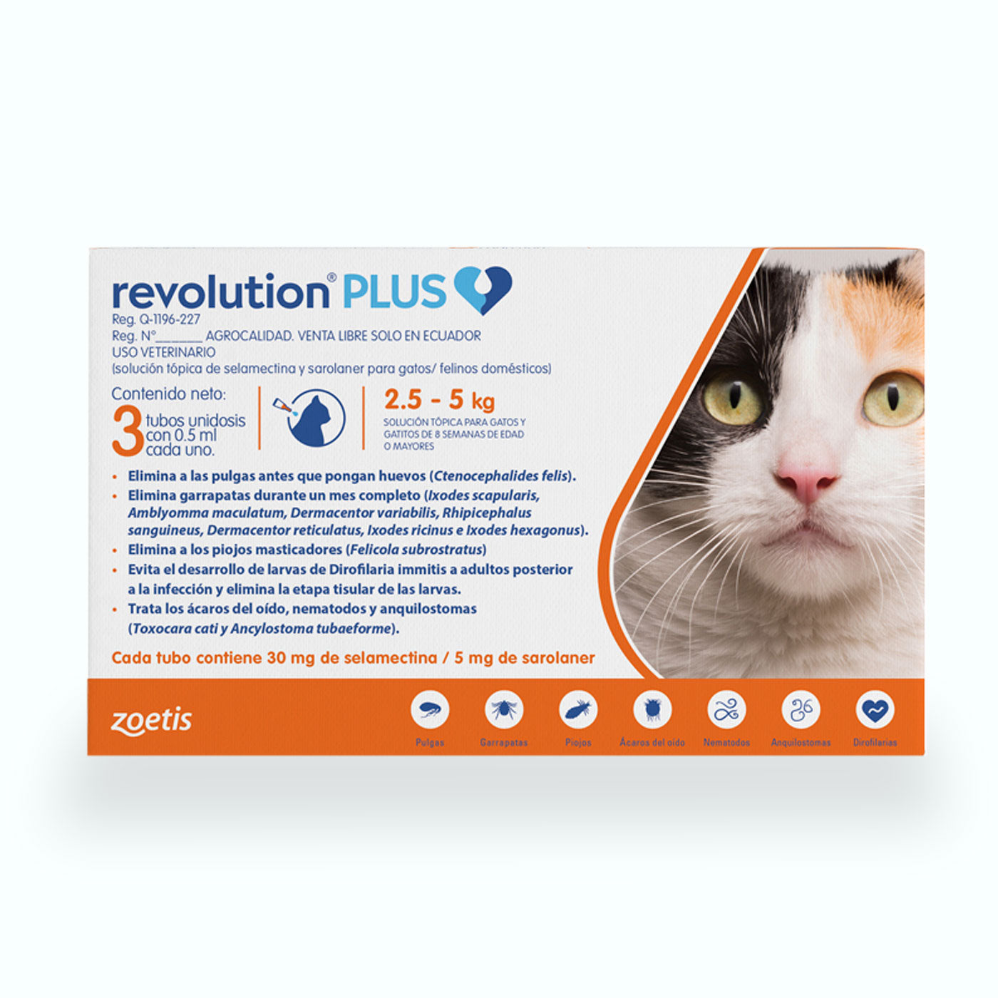 DESPARASITANTE INTERNO Y EXTERNO REVOLUTION PLUS 3 TUBOS