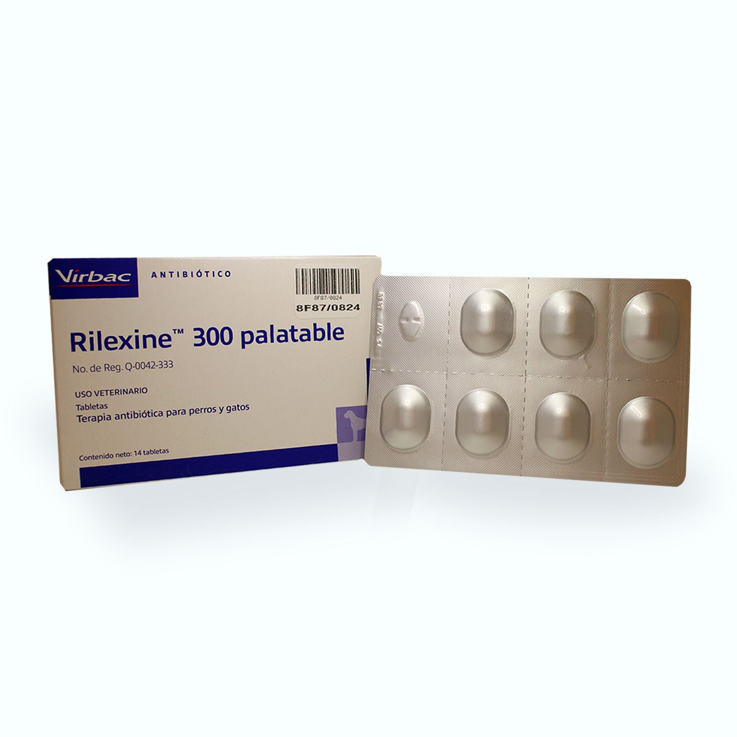 ANTIBIÓTICO RILEXINE PALATABLE CAJA 14 TABLETAS