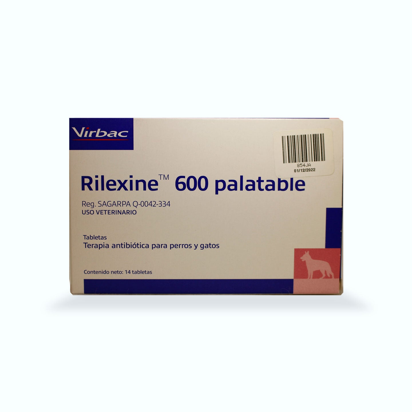 ANTIBIÓTICO RILEXINE PALATABLE CAJA 14 TABLETAS