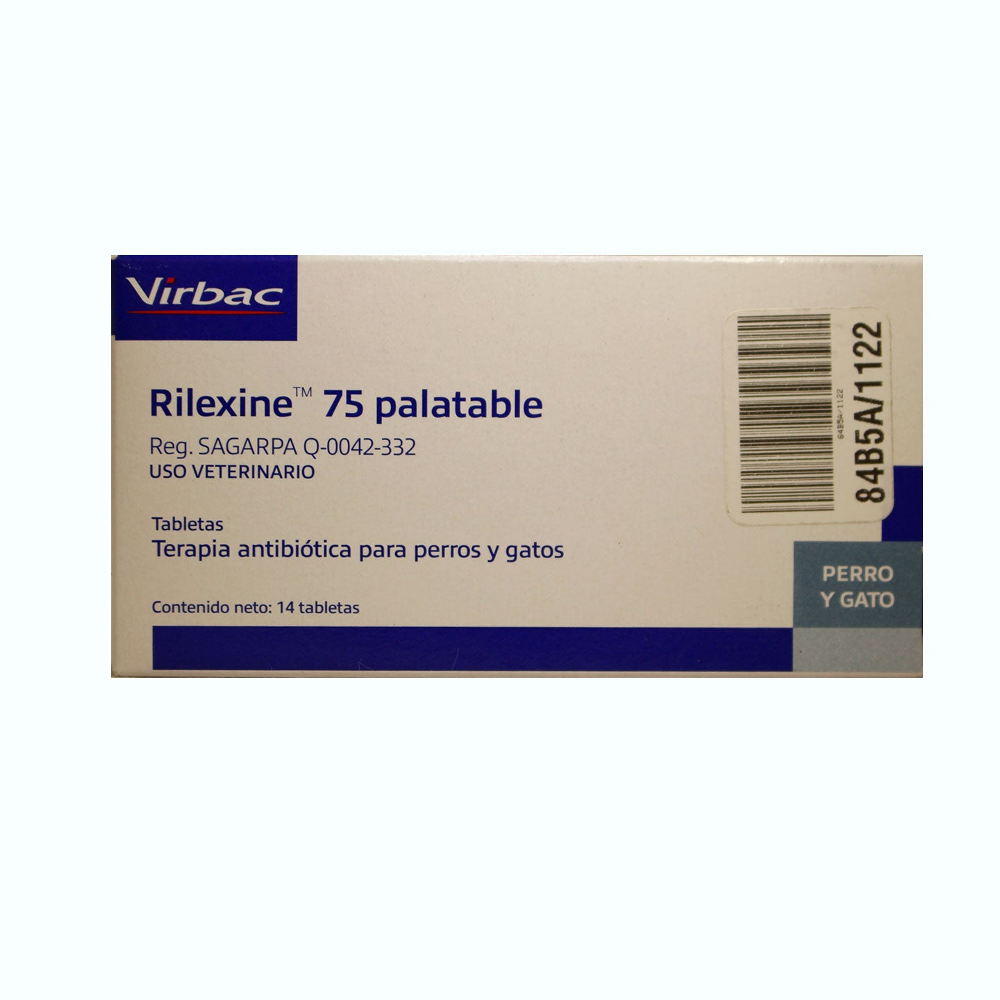 ANTIBIÓTICO RILEXINE PALATABLE CAJA 14 TABLETAS