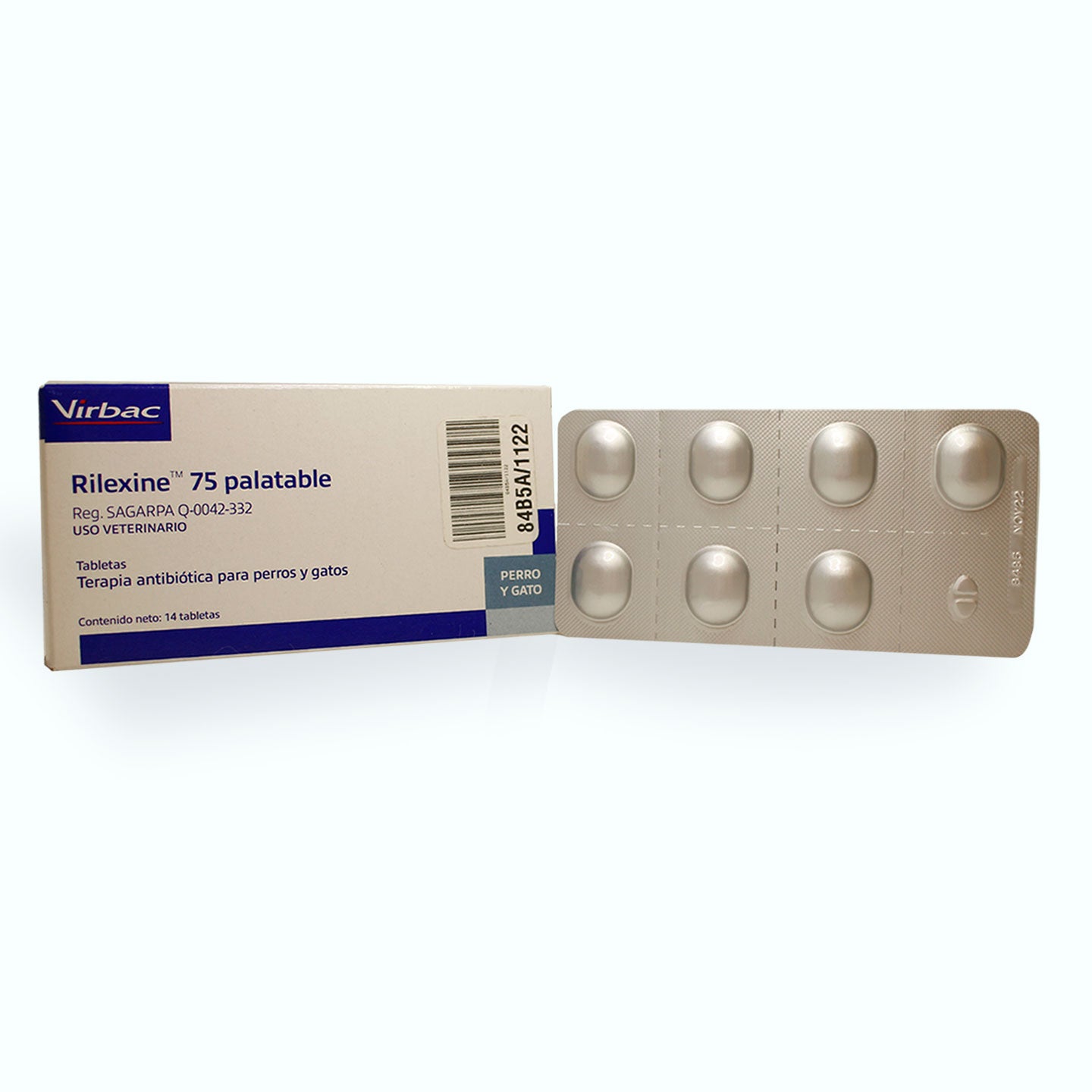 ANTIBIÓTICO RILEXINE PALATABLE CAJA 14 TABLETAS