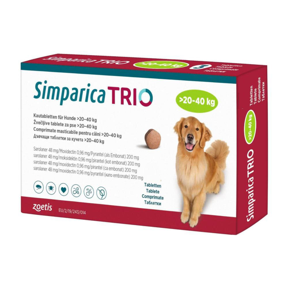 ANTIPULGAS SIMPÁRICA TRÍO 3 COMPRIMIDOS