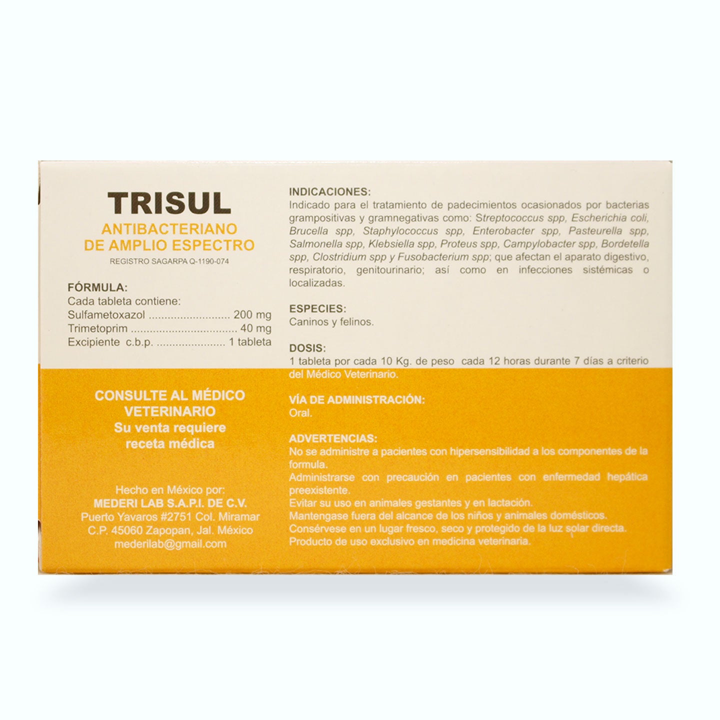 ANTIMICROBIANO TRISUL 30 TABLETAS