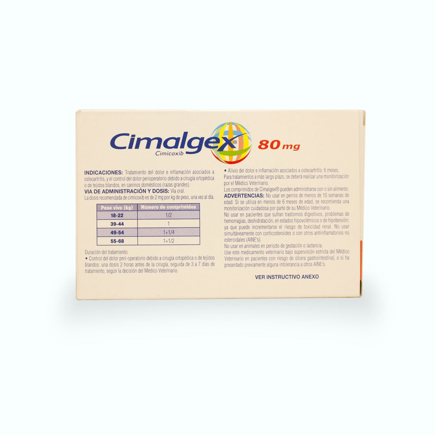ANTIINFLAMATORIO NO ESTEROIDAL CIMALGEX COMPRIMIDOS ORALES