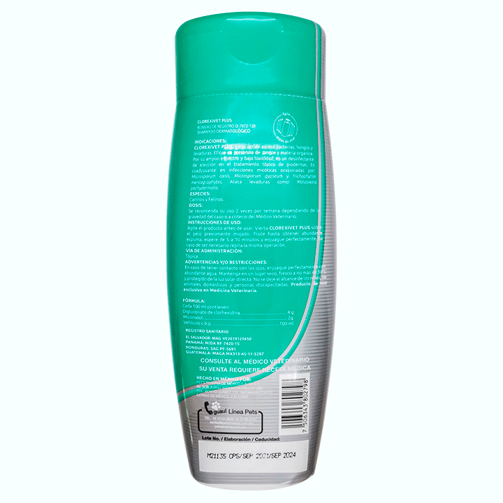 DERMATOLÓGICO CLOREXIVET PLUS SHAMPOO 350 ML