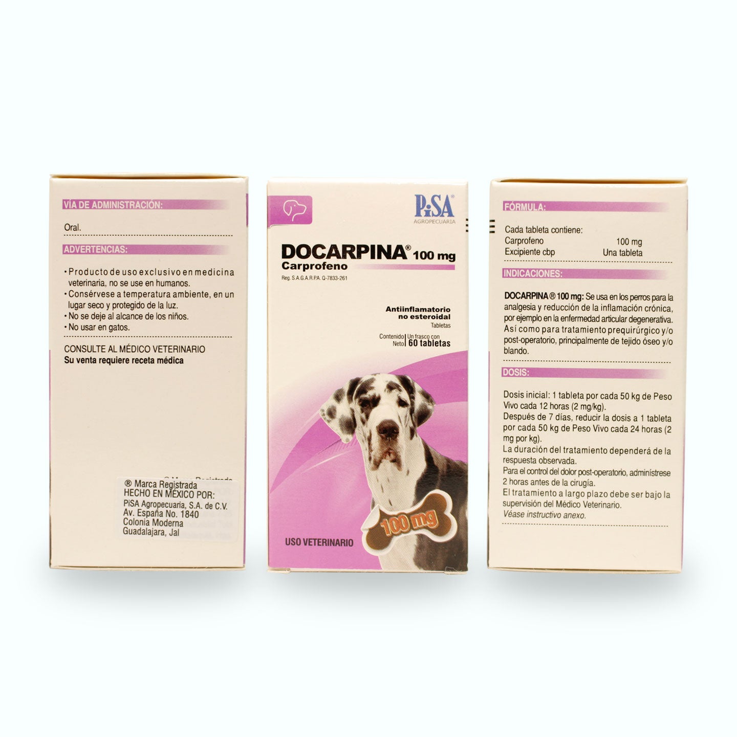 ANTIINFLAMATORIO DOCARPINA FRASCO 60 TAB.