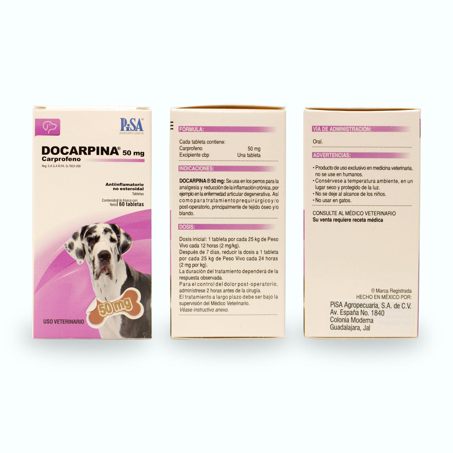 ANTIINFLAMATORIO DOCARPINA FRASCO 60 TAB.