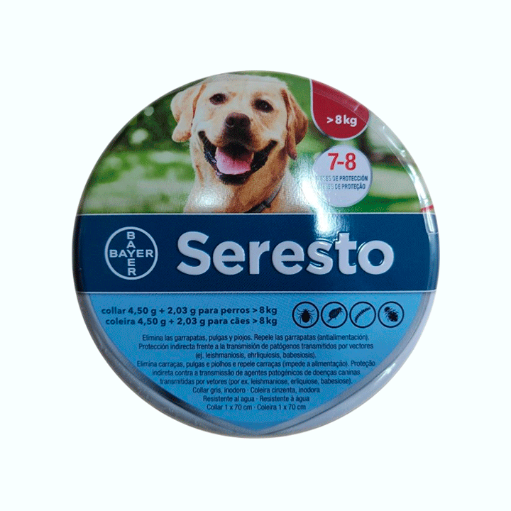 COLLAR ANTIPULGAS Y GARRAPATAS SERESTO